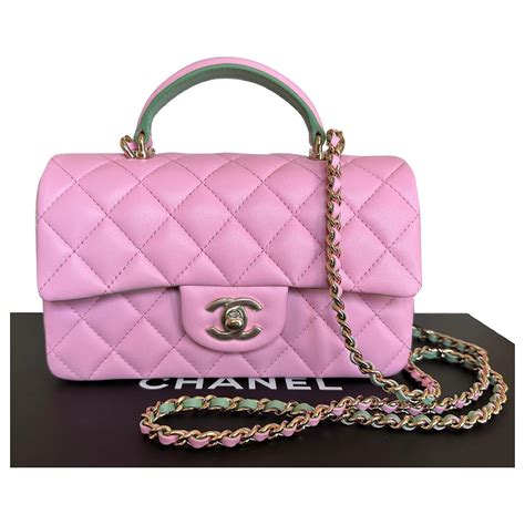 chanel pink ref bag